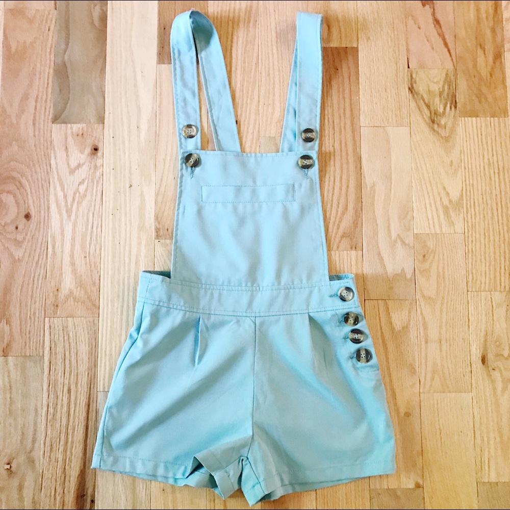 NWOT Light Blue Spring/Summer Shortalls